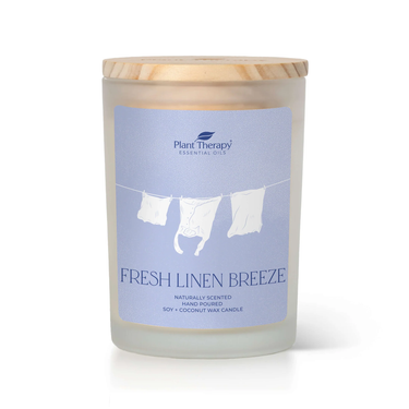 Fresh Linen Breeze Naturally Scented Candle - Plant Therapy